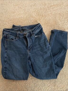 American Eagle Outfitters Women's Dark Indigo Straight Leg Jeans
